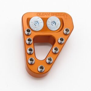 CLEAN SPEED KTM HUSKY GAS GAS STANDARD REAR BRAKE PEDAL PAD TIP, ORANGE