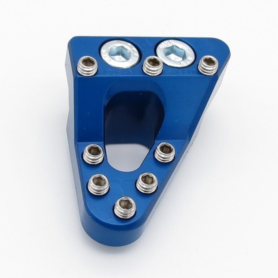 CLEAN SPEED KTM HUSKY GAS GAS STEPPED REAR BRAKE PEDAL PAD TIP, BLUE