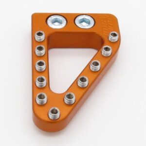 CLEAN SPEED KTM HUSKY GAS GAS XL OVERSIZED REAR BRAKE PEDAL PAD TIP, ORANGE