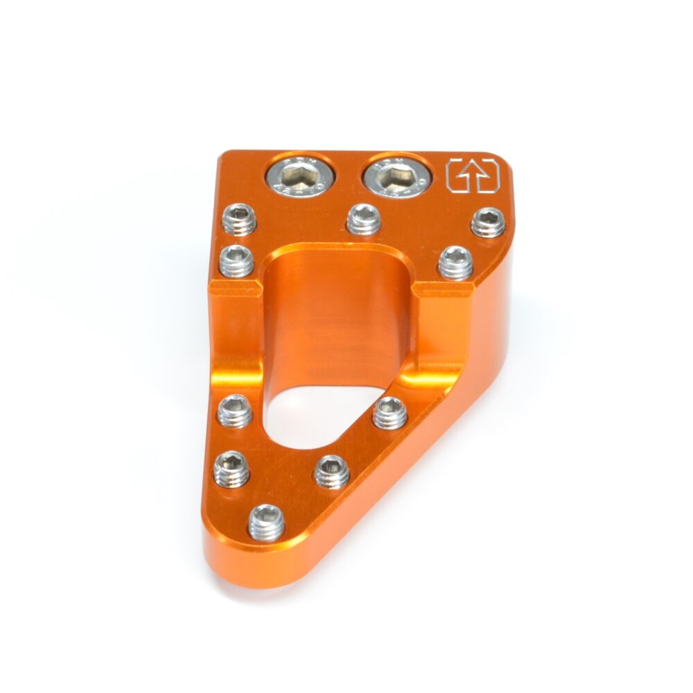 CLEAN SPEED KTM HUSKY GAS GAS XL STEPPED REAR BRAKE PEDAL PAD TIP, ORANGE 2