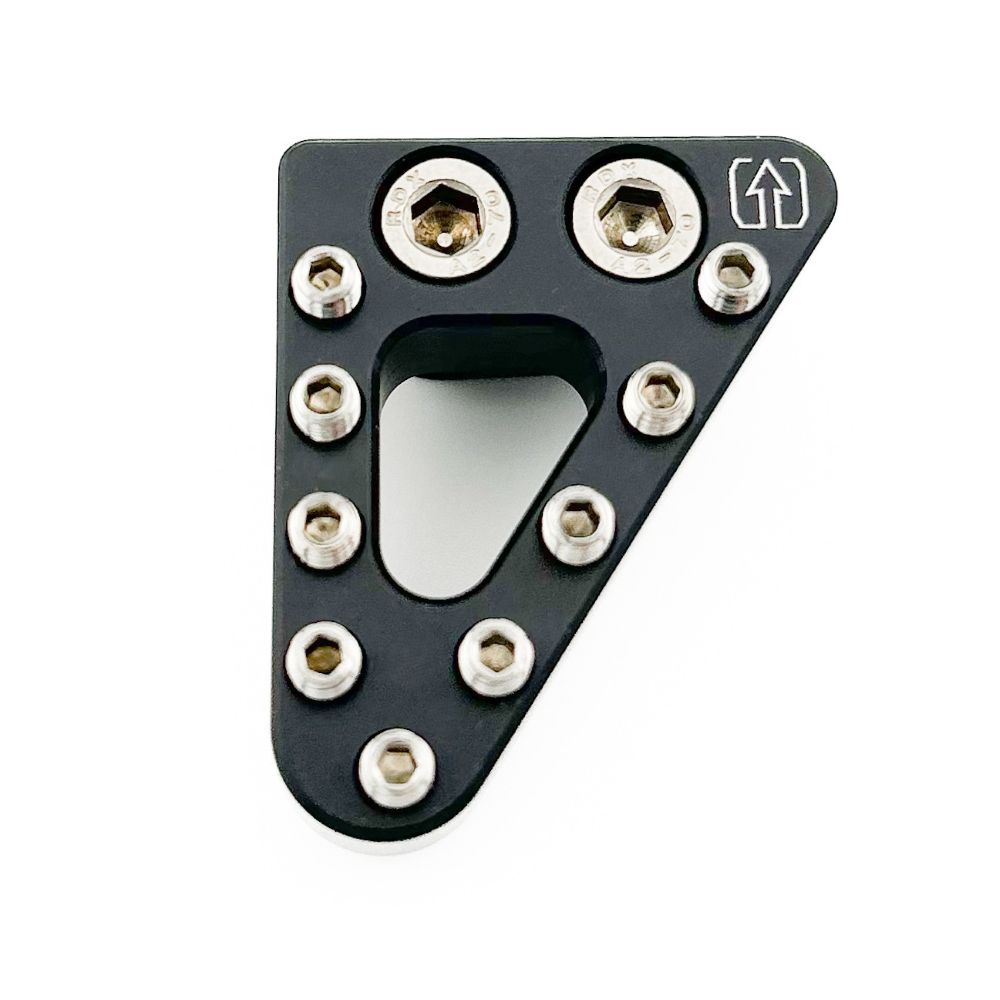 CLEAN SPEED STANDARD REAR BRAKE PEDAL TIP, FLAT MOUNT, KTM HUSKY GASGAS BETA SHERCO, BLACK